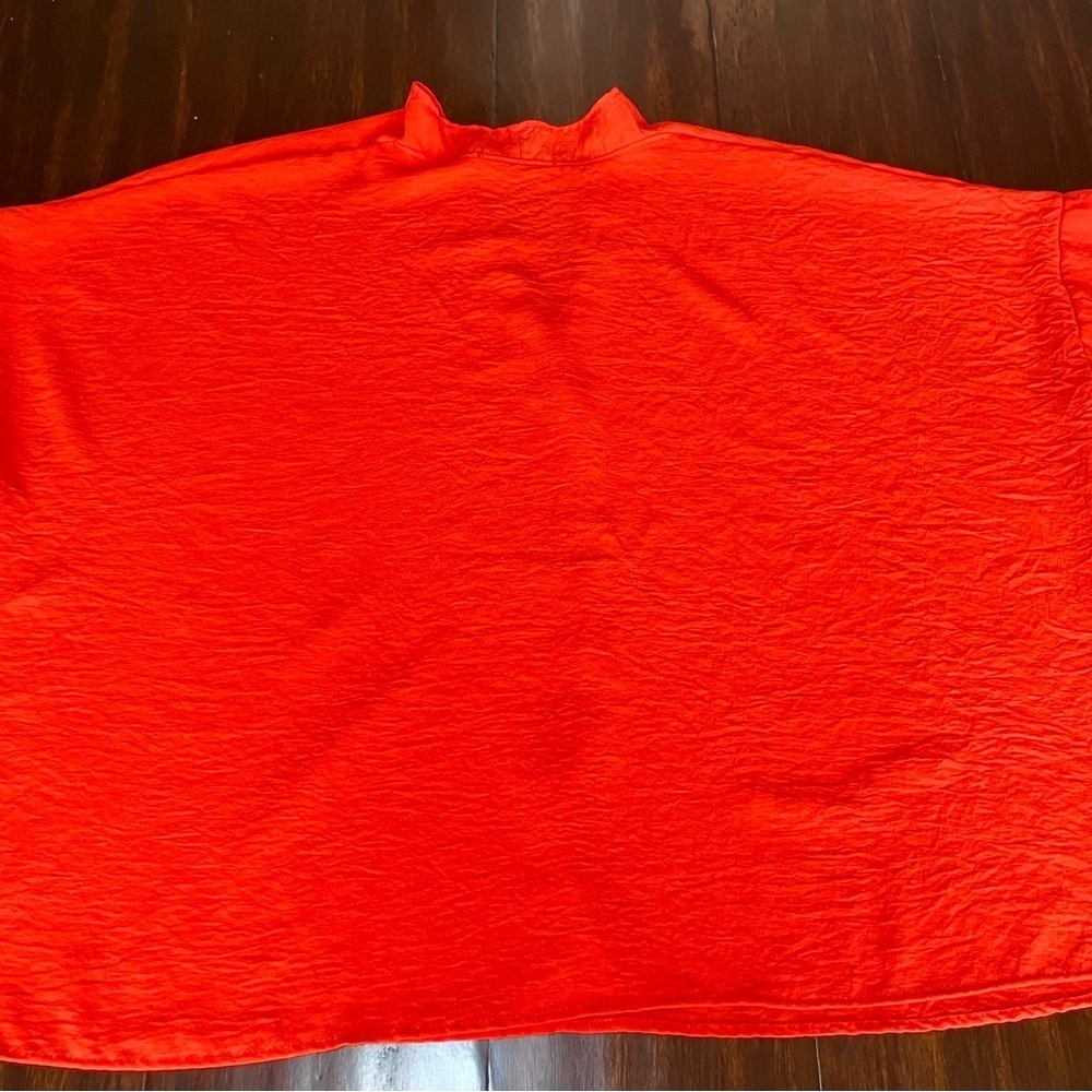 Elegant Orange Women's Blouse - Picture 7 of 7